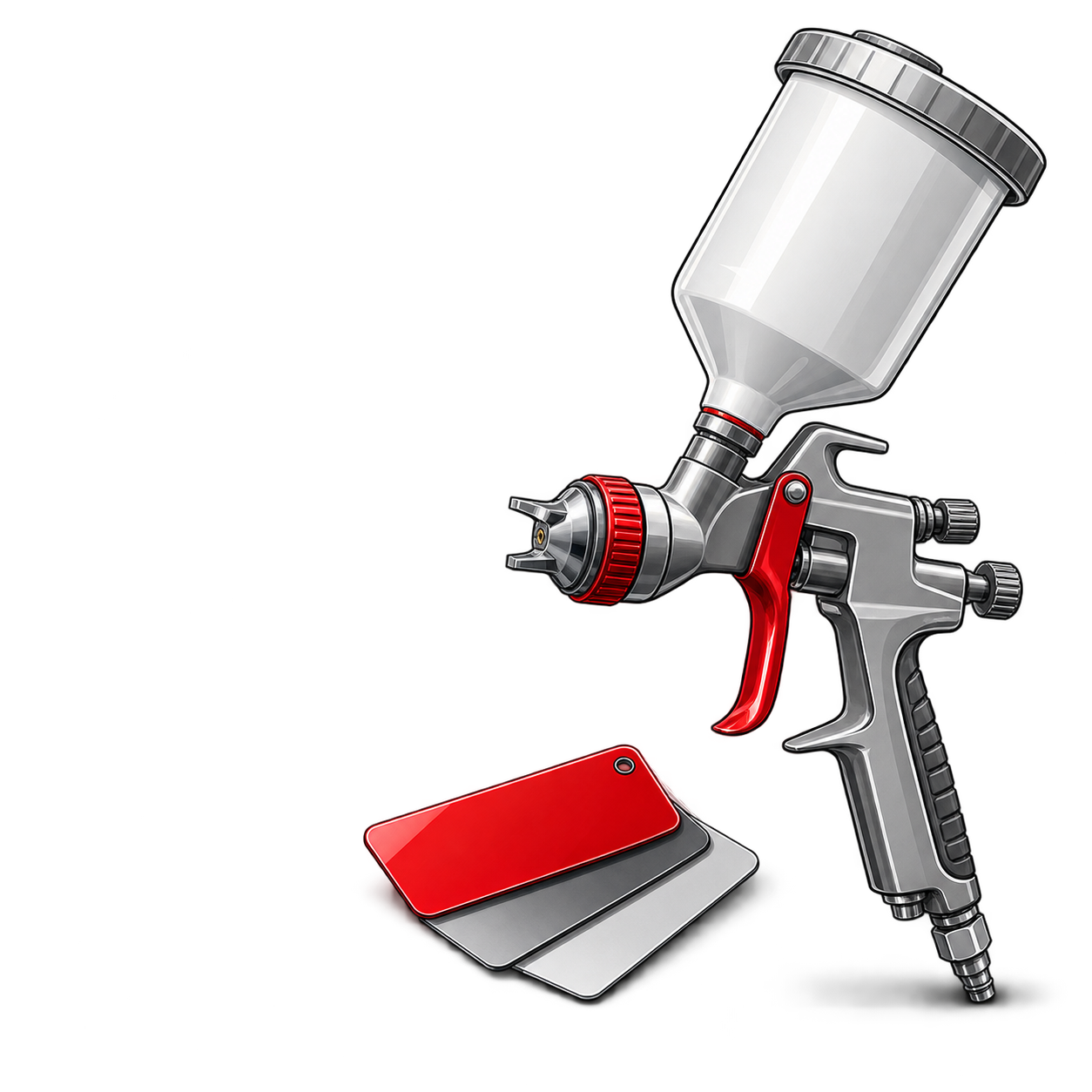 Illustration d’outils de carrosserie et finition
